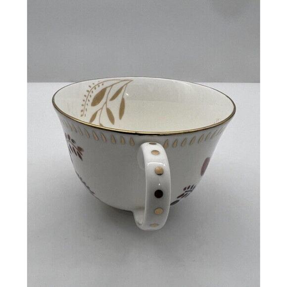 New Anthropologie Harvest Foliage Mug Stoneware Floral Single Replacement - Picture 4 of 5